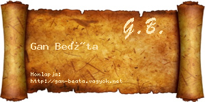 Gan Beáta névjegykártya