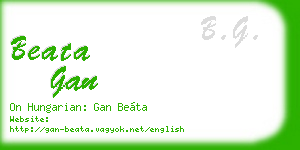 beata gan business card