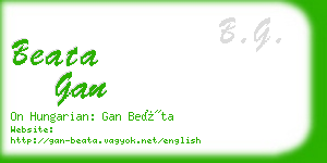 beata gan business card